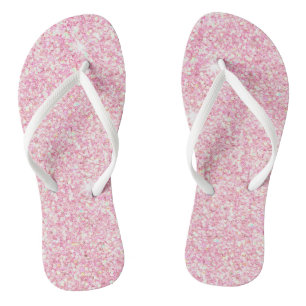 Pastel Pink Glitz und Glam Flip Flops