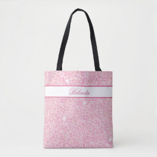 Pastel Pink Glitz und Glam Mit Monogramm
