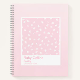 Pastel Pink Gradient Floral Aesthetic Notebook Notizbuch