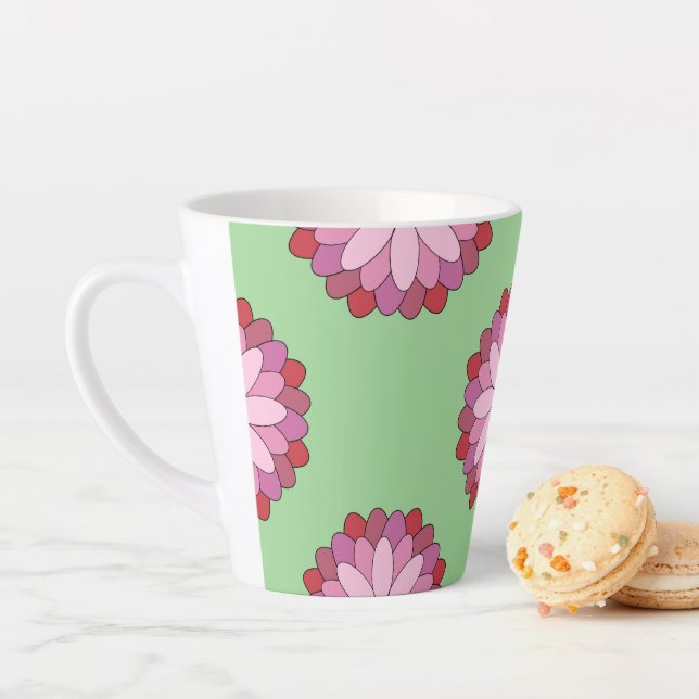 Pastel Pink Green Asian Medallion Floral Milchtasse (Beispiel)