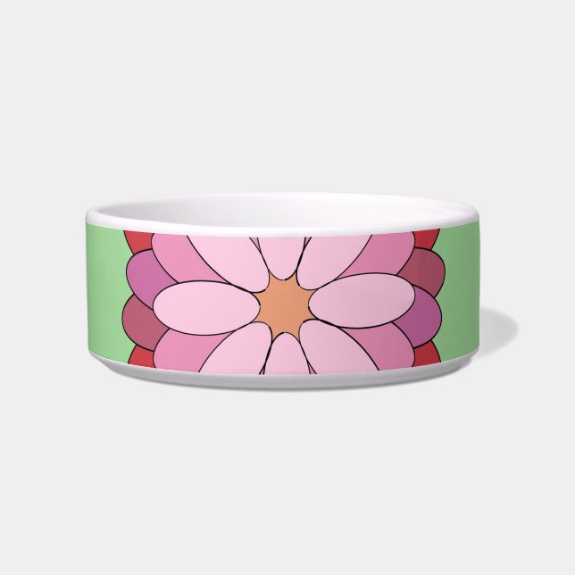 Pastel Pink Green Asian Medallion Floral Napf (Vorderseite)