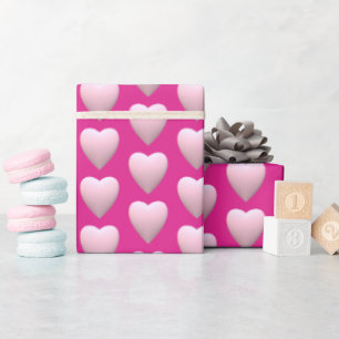 Pastel Pink Hearts Liebe Geschenkpapier