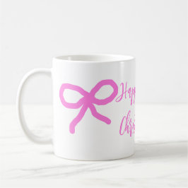 Pastel pink lila glücklich 1. Weihnachtsbogenname Kaffeetasse