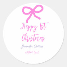 Pastel pink lila glücklich 1. Weihnachtsbogenname