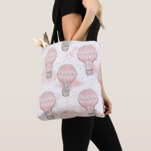 PASTEL PINK MIT GRAUEN BABY ELEPHANS