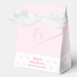 Pastel Pink Moderne Polka Dot Unicorn Kinderdusche Geschenkschachtel