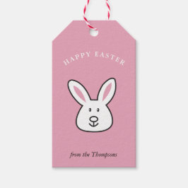 Pastel Pink Niedlich Ostersonnige Illustration Geschenkanhänger