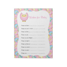 Pastel Pink Niedlich Owl Baby Dusche Thema - Wünsc