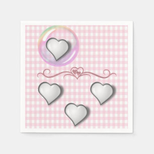 Pastel Pink Paper Napkins Serviette