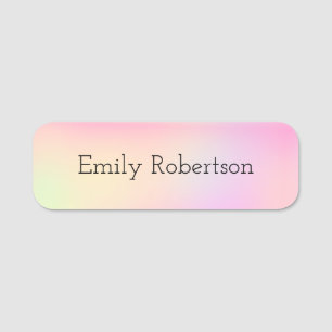 Pastel Pink Rainbow Individuelle Name Magnetisch Namensschild
