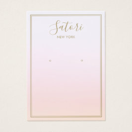 Pastel Pink Rainbow Ombre Script Earring Display
