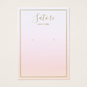 Pastel Pink Rainbow Ombre Script Earring Display