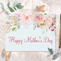 Pastel Pink Rose Blume Floral Happy Mother Day