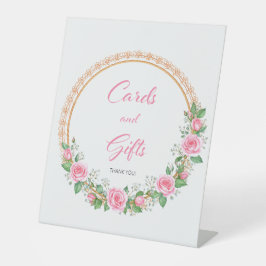 Pastel Pink Roses & Baby’s Breath Cards & Gifts Sockelschild