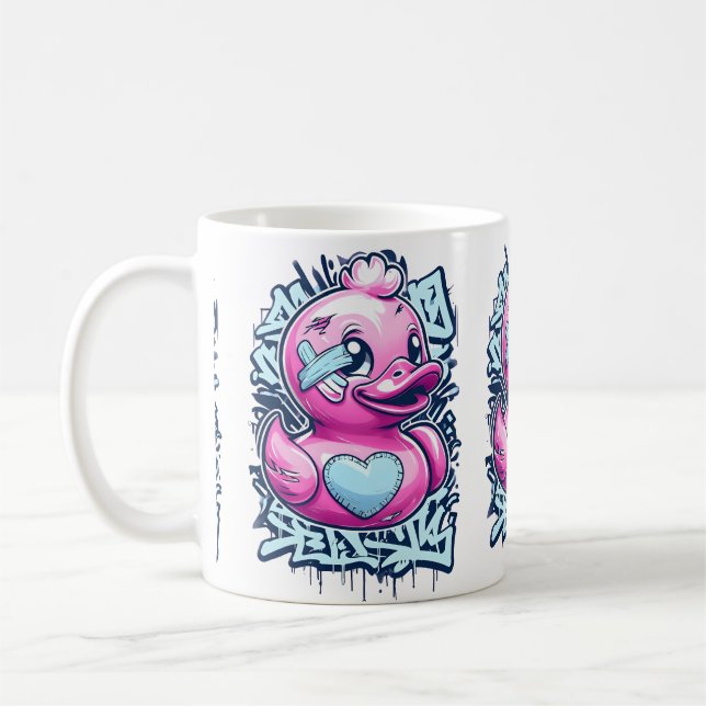 Pastel Pink Rubber Duck Tasse (Links)