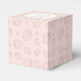 Pastel Pink Strawberry Patterns Geburtstag Geschenkschachtel