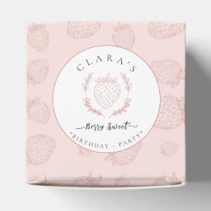 Pastel Pink Strawberry Patterns Geburtstag Geschenkschachtel