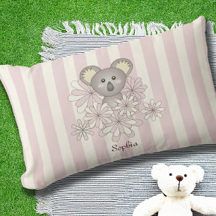 Pastel Pink Stripe Baby Koala Bear Kinder Mädchen Lendenkissen