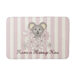 Pastel Pink Stripe Baby Koala Kinder Mädchen Badematte