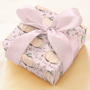 Pastel Pink Sweet Little Pumpkin Baby Geschenkpapier