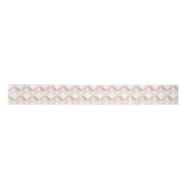 PASTEL PINK & TAN PATTERN SATINBAND