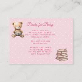 Pastel Pink Teddy Bear - Books for Baby  Begleitkarte