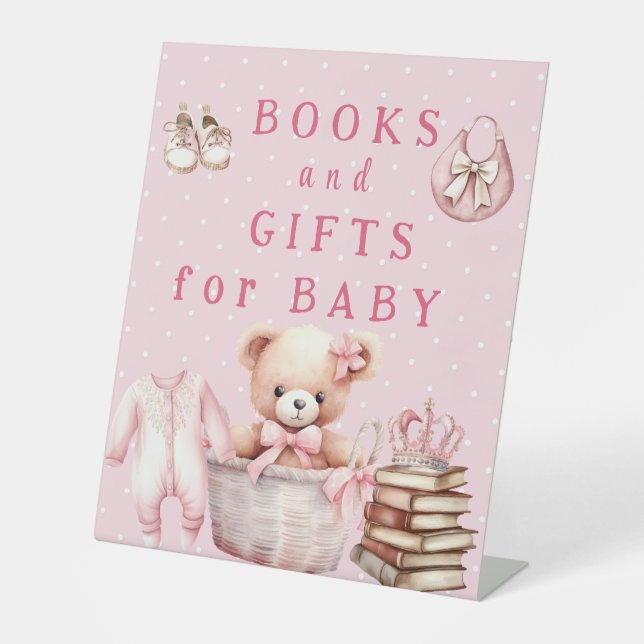 Pastel Pink Teddy - Books and Gifts for Baby   Sockelschild (Vorderseite)