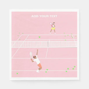 Pastel Pink Tennis Match Serviette