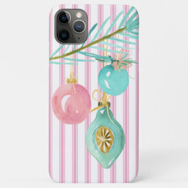 Pastel Pink Ticking Strip Weihnachtsschmuck Case-Mate iPhone Hülle