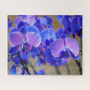Pastel Pink und Blue Orchids Jigsaw Puzzle