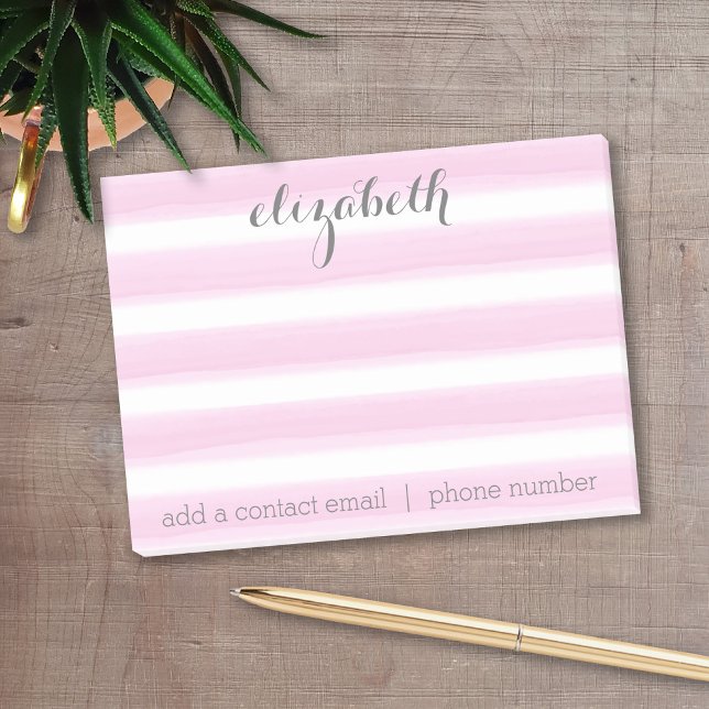 Pastel Pink und Gray Stationery Suite für Frauen Post-it Klebezettel (Personalized post it notes with low quantity. Add your personal touch.)