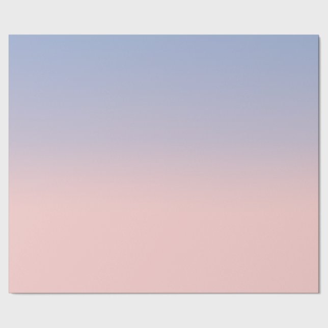 Pastel Pink und Sky Blue ombre Geschenkpapier (Saum)
