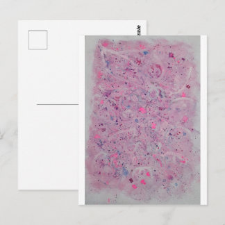 Pastel Pink Watercolor Abstract Postkarte