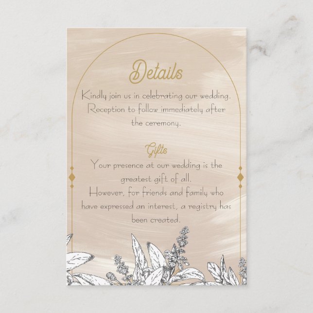 Pastel Pink Wedding Enclosure Card Begleitkarte (Vorderseite)