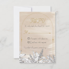Pastel Pink Wedding RSPV Card RSVP Karte