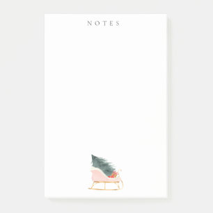 Pastel Pink Weihnachtsfest Post-it Klebezettel