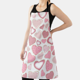 PASTEL PINK & WHITE VALENTINSTAG HERZEN SCHÜRZE