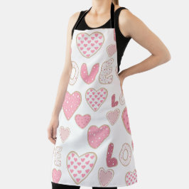 PASTEL PINK & WHITE VALENTINSTAG HERZEN SCHÜRZE