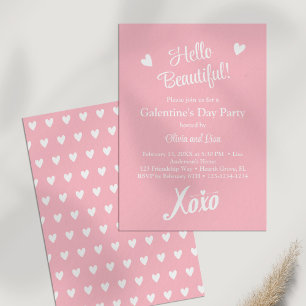 Pastel Pink XOXO Galentine-Day-Party Einladung