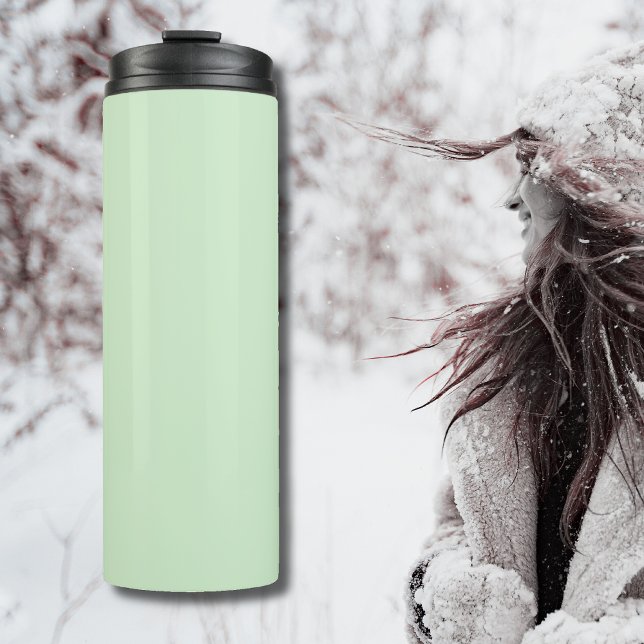 Pastel Pistachio Solid Color | Classic | elegant Thermosbecher (Von Creator hochgeladen)