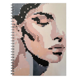 Pastel Pixel Portrait of Serenity Notizblock