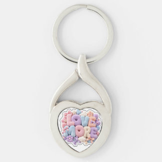 Pastel-Plüsch "LIEBE MEHR" 3D  Schlüsselanhänger