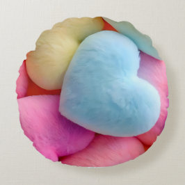 Pastel Plush Hearts Throw Kissen