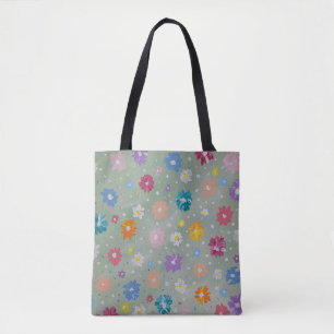 Pastel Poise Floral Totbeutel