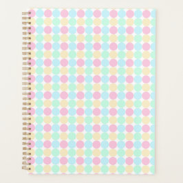 Pastel Polka Dot Hardcover Spiral Planner Planer