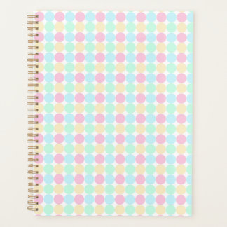 Pastel Polka Dot Hardcover Spiral Planner Planer