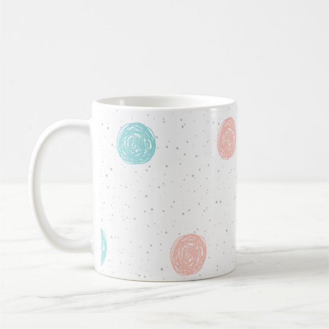Pastel Polka Dot Kaffeetasse (Links)