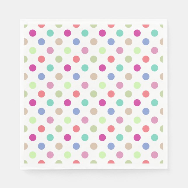 Pastel Polka Dot Serviette (Vorderseite)