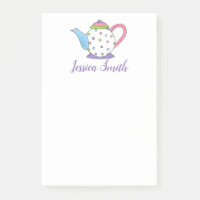 Pastel Polka Dot Teapot Tee Party Gift Post