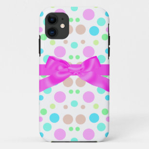 PASTEL POLKA DOT with BOW PHONE FALL Case-Mate iPhone Hülle